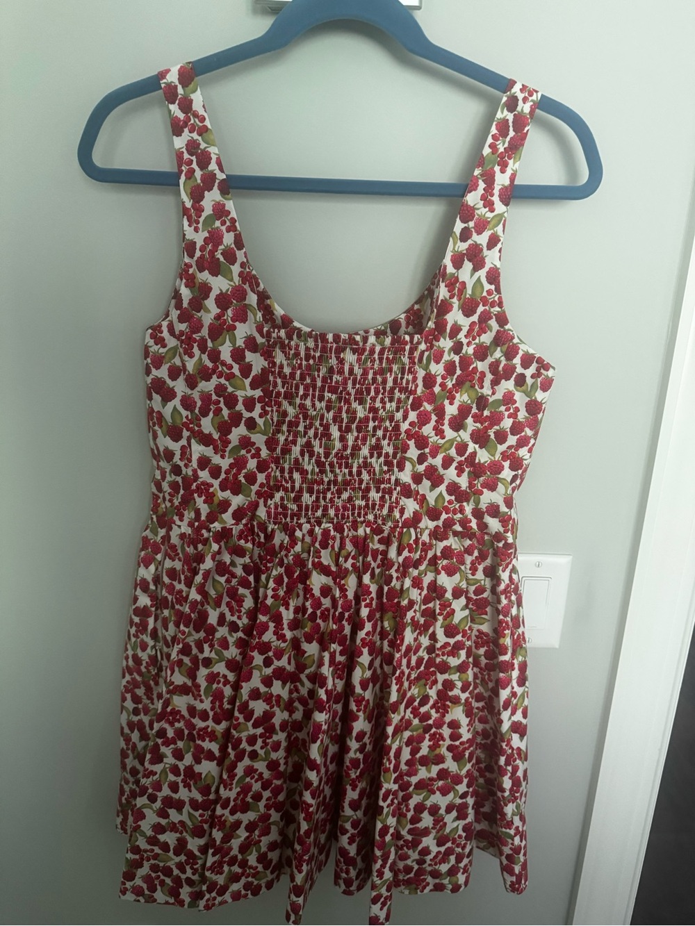 JCrew Liberty Print Red Floral Sundress with Green Leaves - Picture 5 of 7